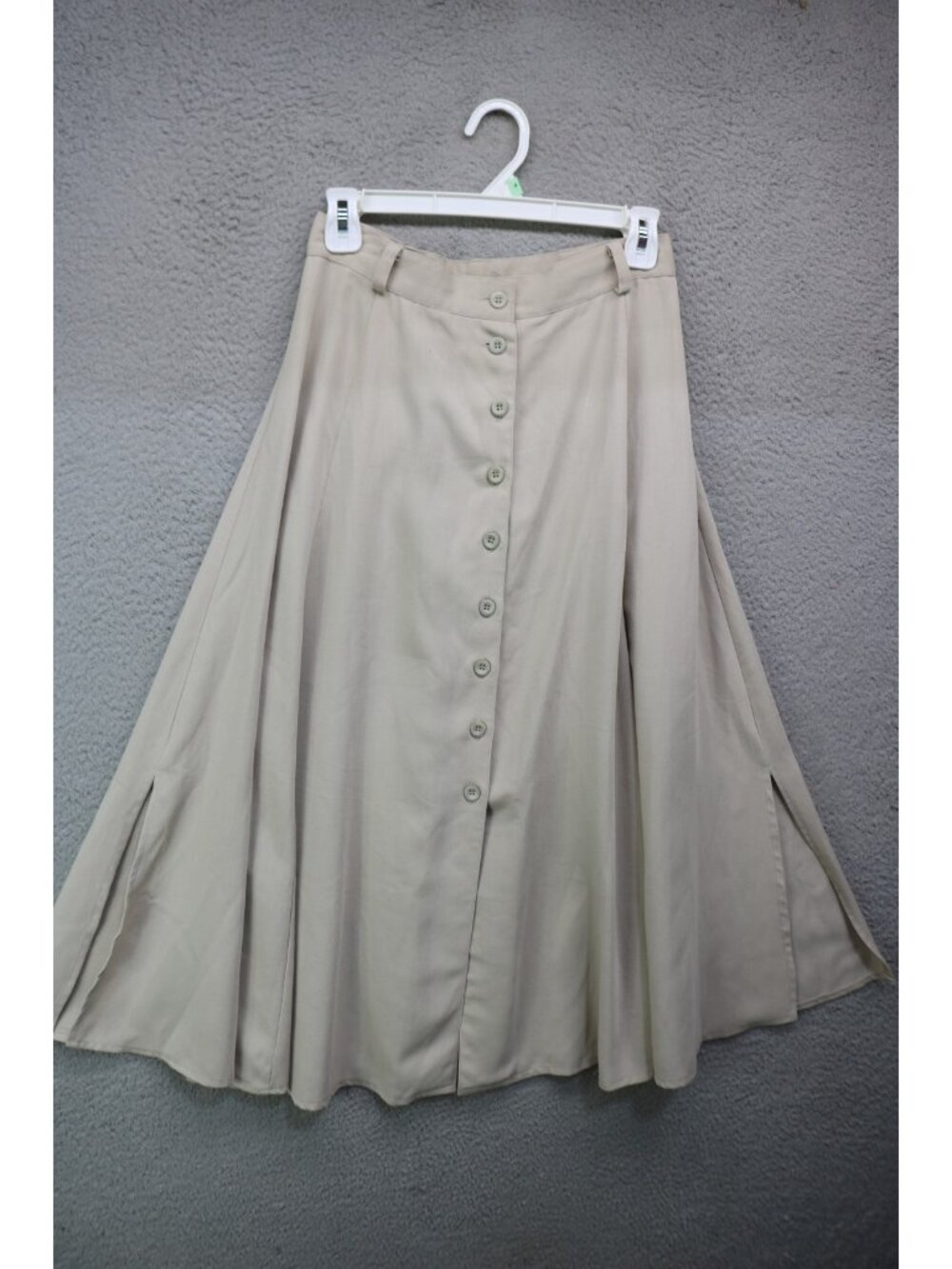 Tribal Petite Vintage Tan Button-Up Skirt-Size 10-Side Slits-Y2K-90's‎